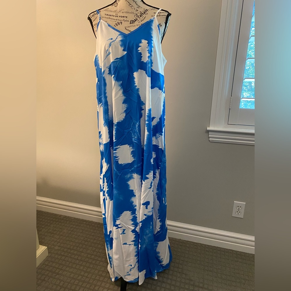 Tie Dye Maxi Dress - L